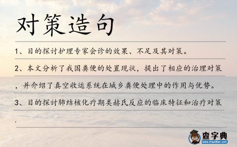 對策造句