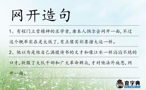 網(wǎng)開造句