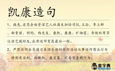 凱康造句