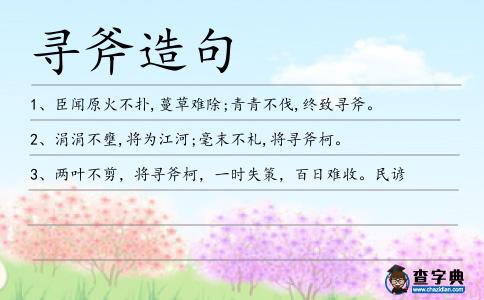 尋斧造句