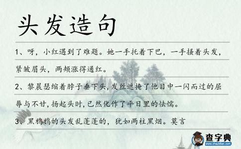 頭發(fā)造句