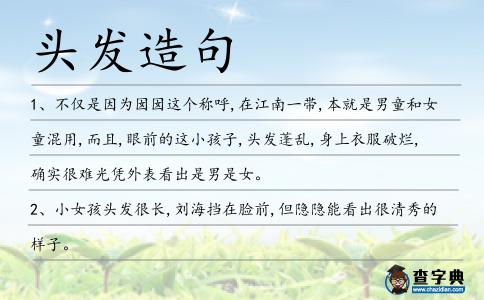 頭發(fā)造句