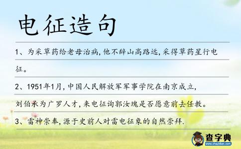 電征造句