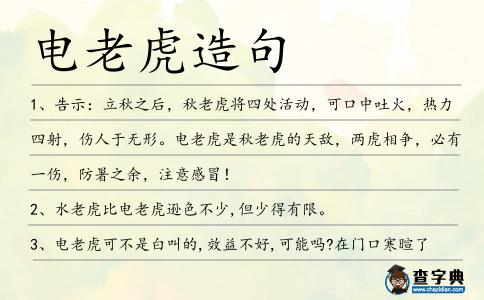 電老虎造句