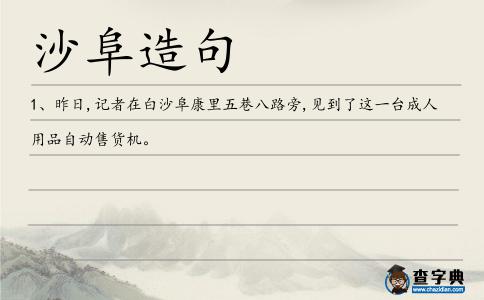 沙阜造句