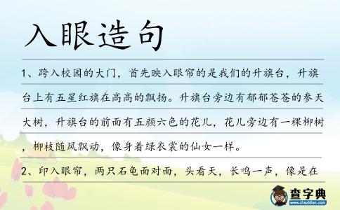 入眼造句