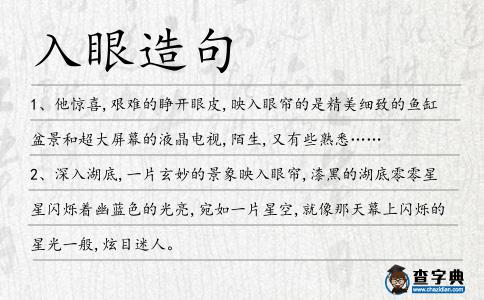 入眼造句