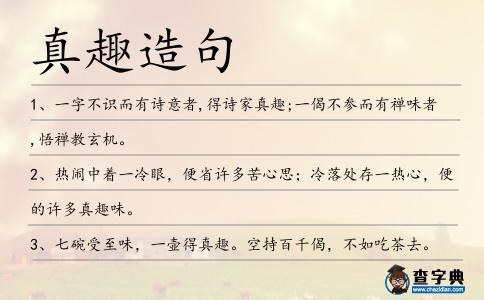 真趣造句
