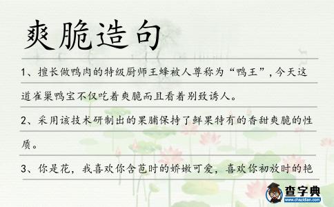 爽脆造句