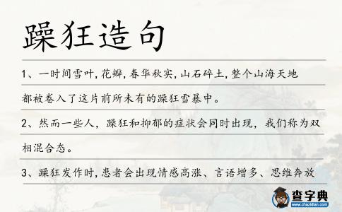 躁狂造句