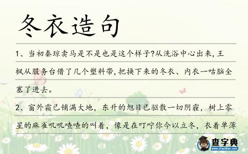 冬衣造句