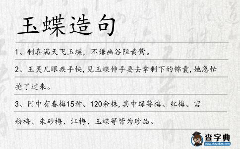 玉蝶造句