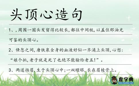 頭頂心造句