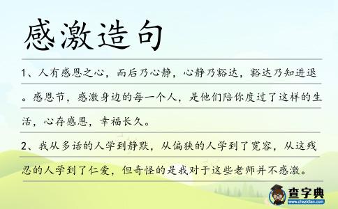 感激造句