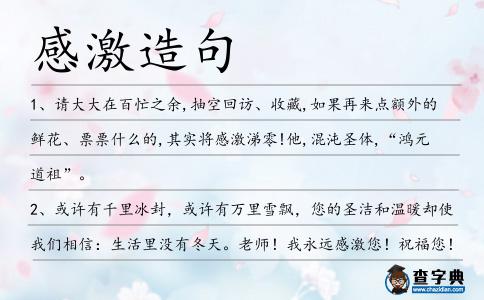 感激造句