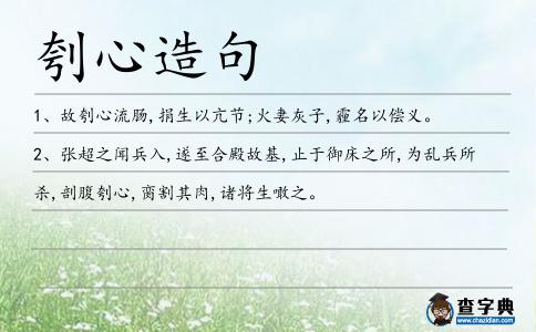 刳心造句