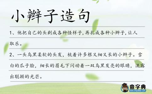 小辮子造句
