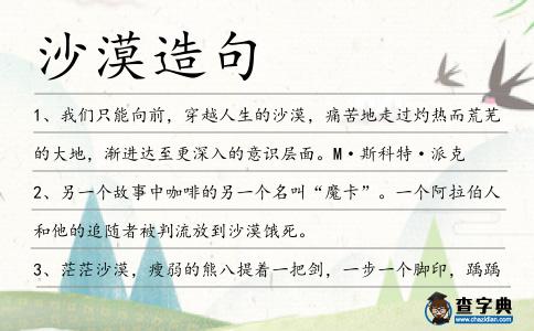 沙漠造句