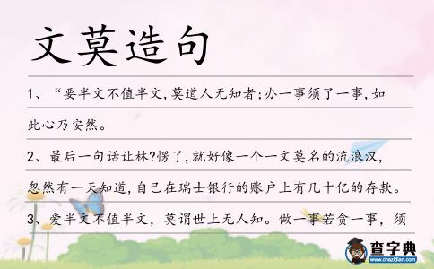 文莫造句