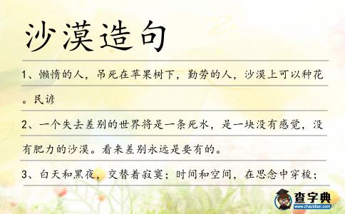 沙漠造句