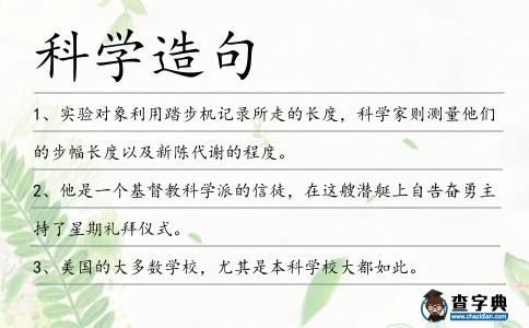科學造句