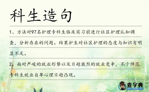 科生造句