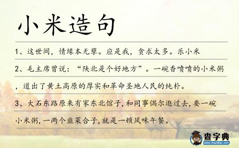 小米造句