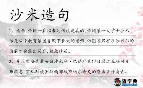 沙米造句