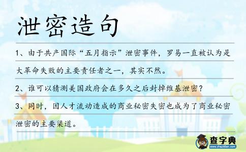 泄密造句