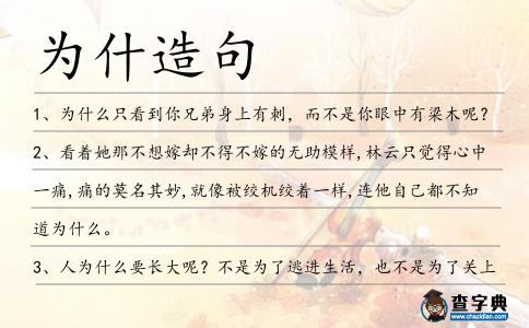 為什造句