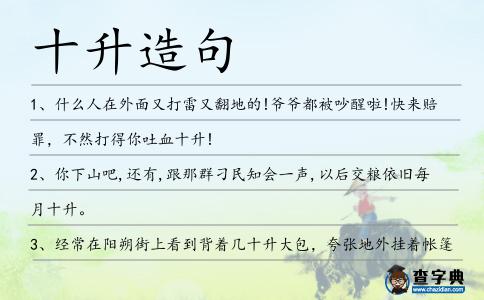 十升造句