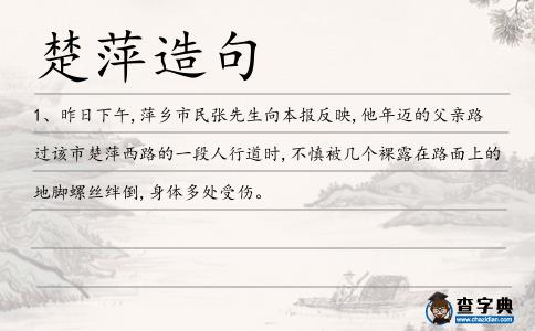 楚萍造句
