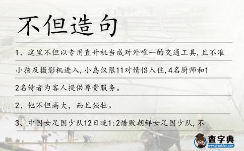 不但造句