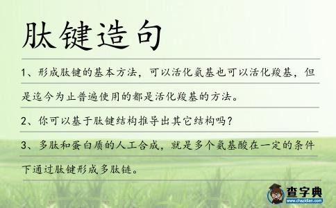 肽鍵造句