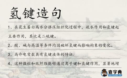 氫鍵造句