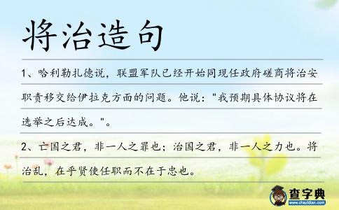 將治造句