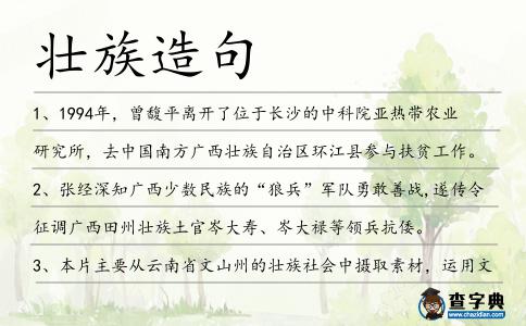 壯族造句