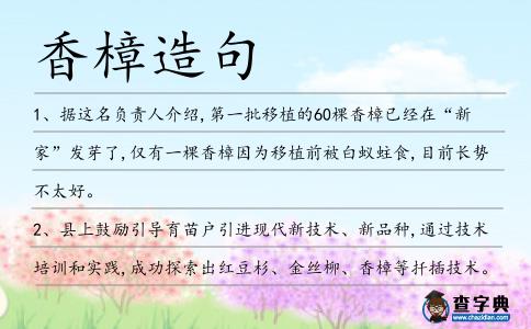 香樟造句