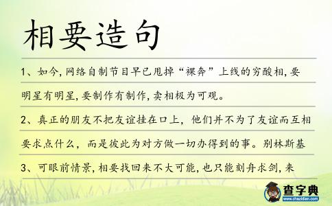 相要造句
