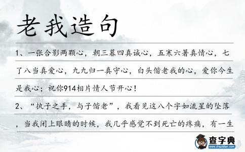老我造句