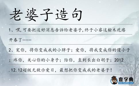 老婆子造句