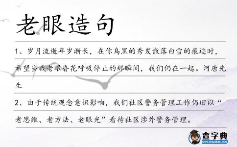 老眼造句