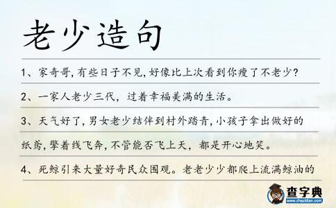 老少造句