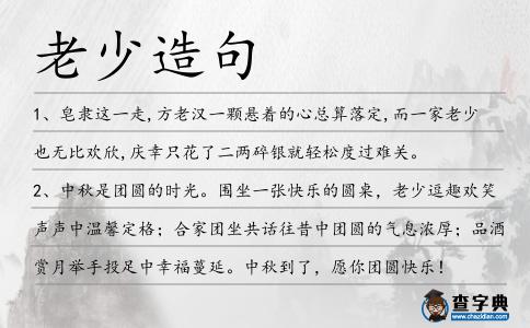 老少造句