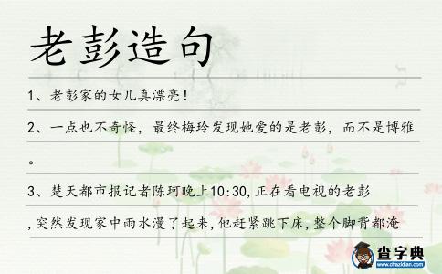 老彭造句