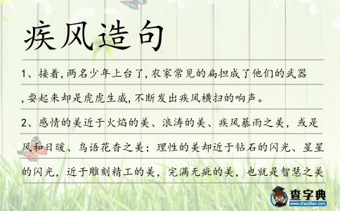 疾風造句