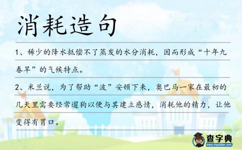 消耗造句
