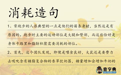 消耗造句