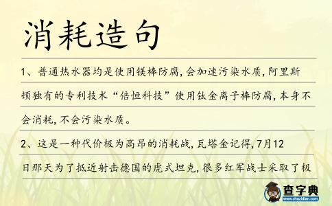 消耗造句