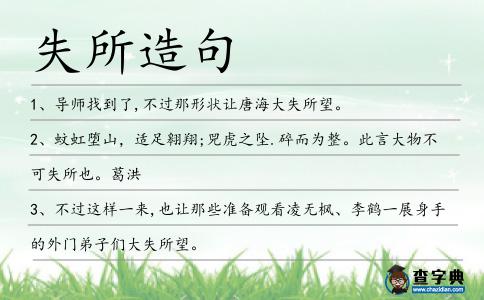 失所造句